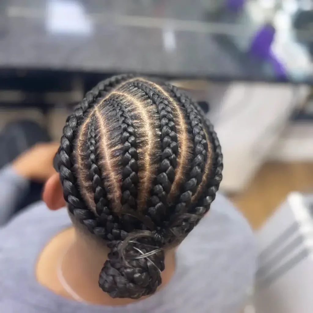 Braids styling at Afro Hair Trends, Stratford London